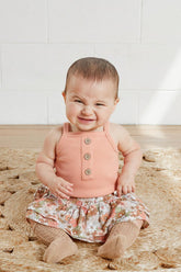 Apricot Waffle Singlet Bodysuit